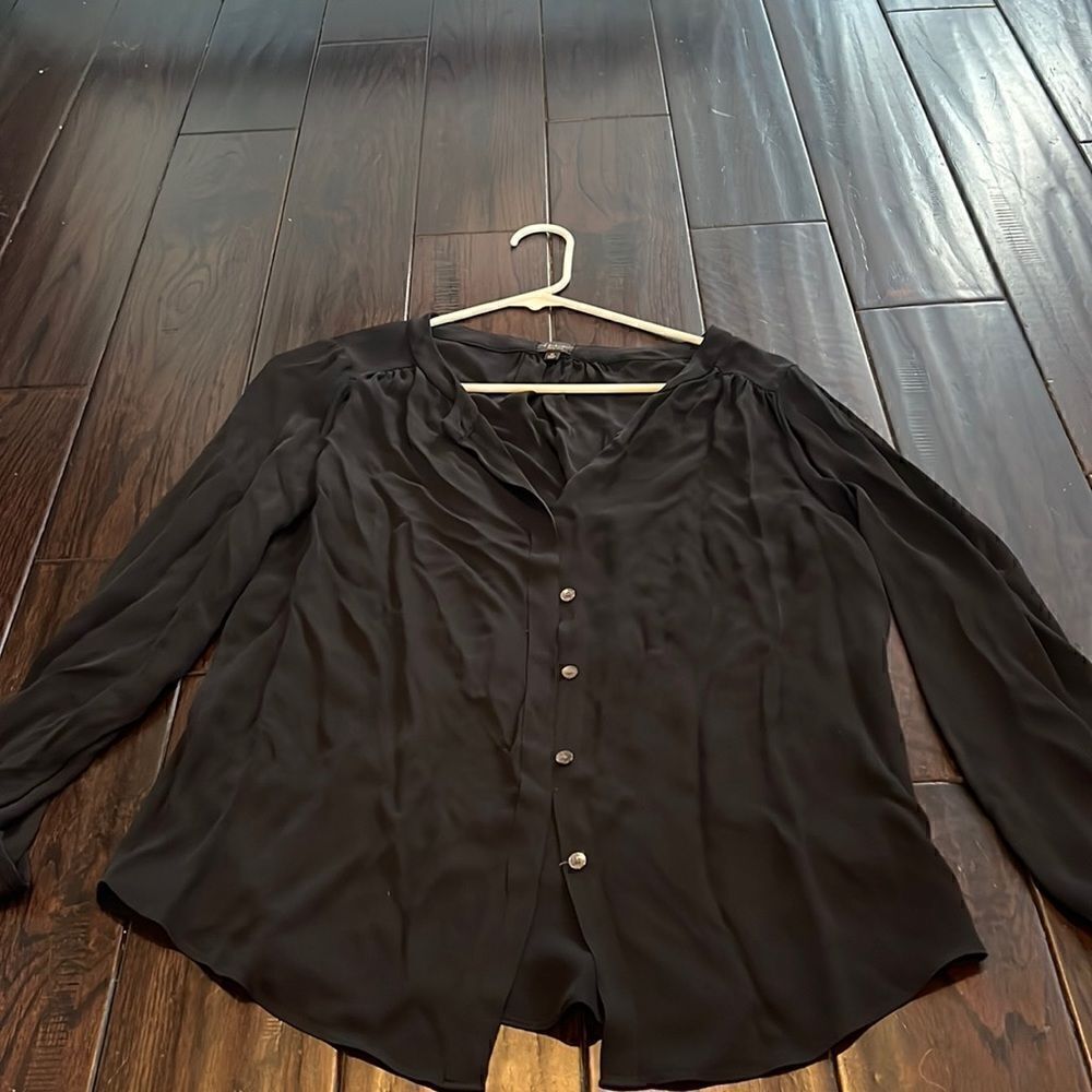 Black silk blouse 